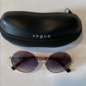 Vogue Sunglasses gold frames and tinted lenses